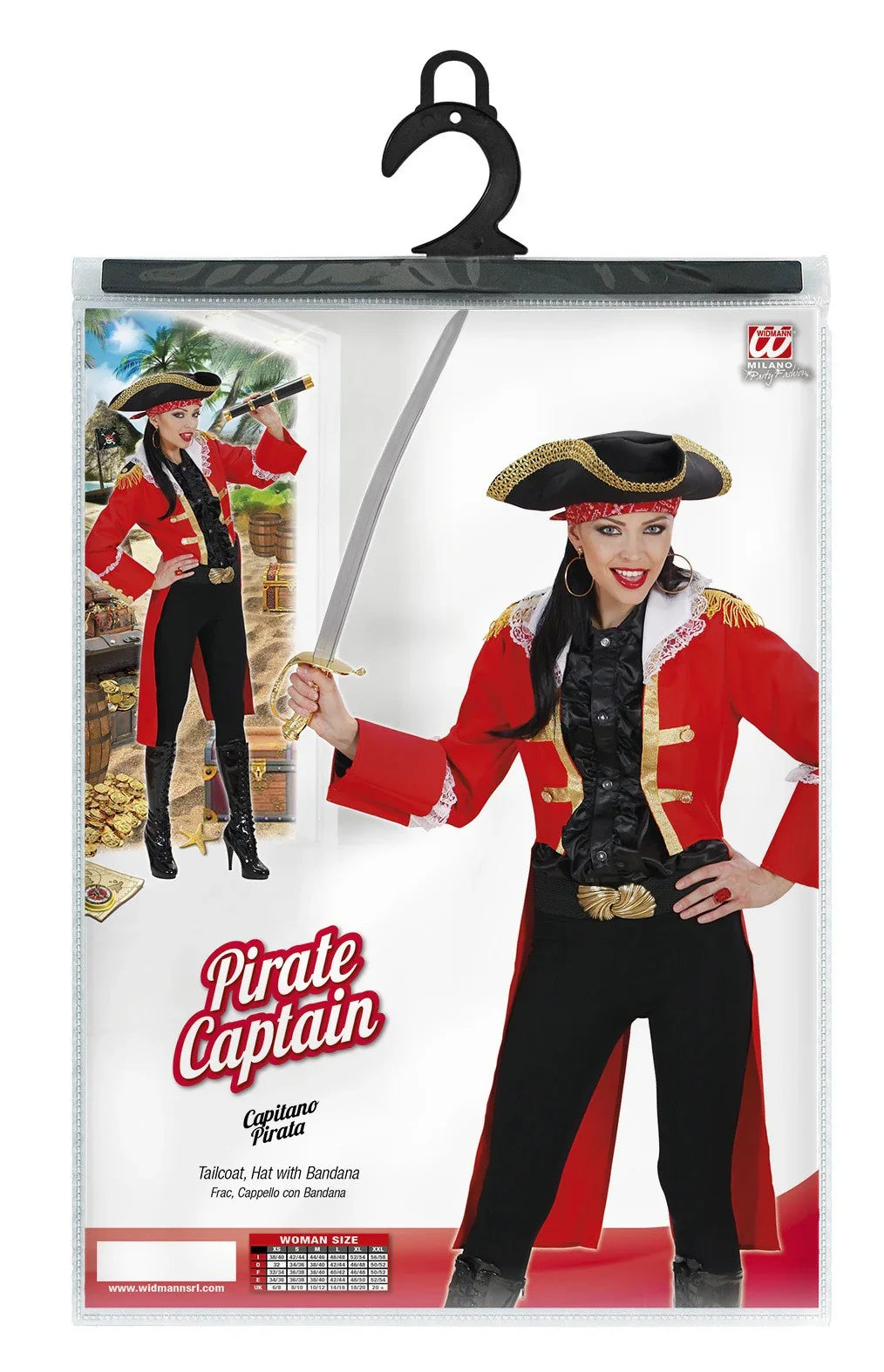 Disfraz de Capitán Pirata para Mujer Piratas Widmann