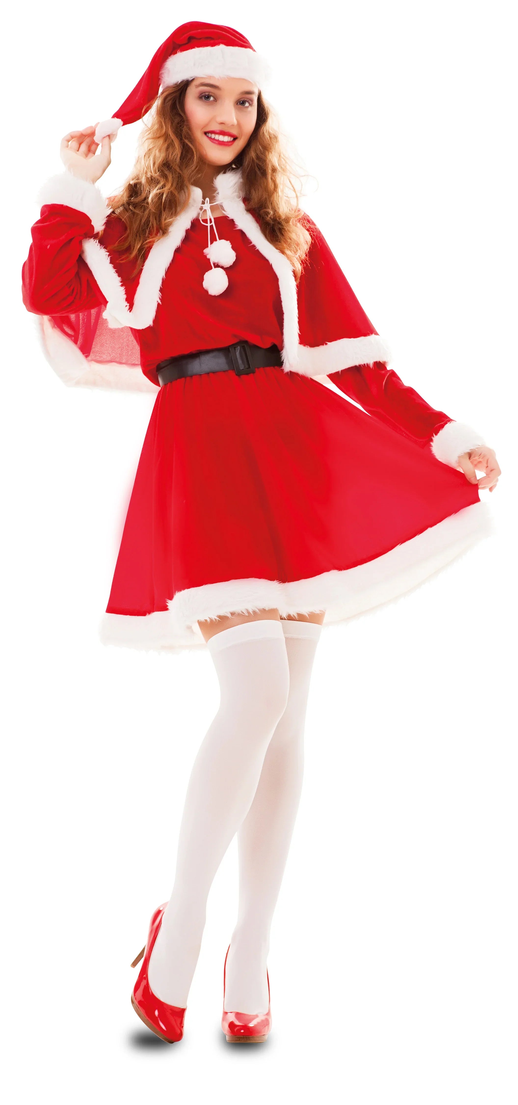 Disfraz de Mamá Noel con Capa para Adulto Papa Noel y Mama Noel EuroCarnavales