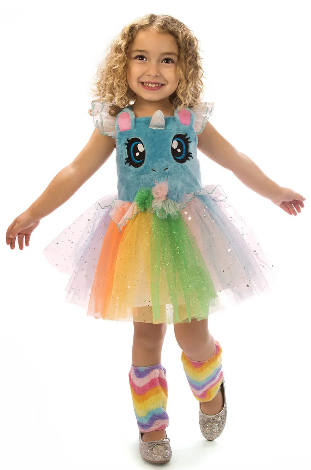 Disfraz de Unicornio Adorable en Azul para Niña Unicornio Viving