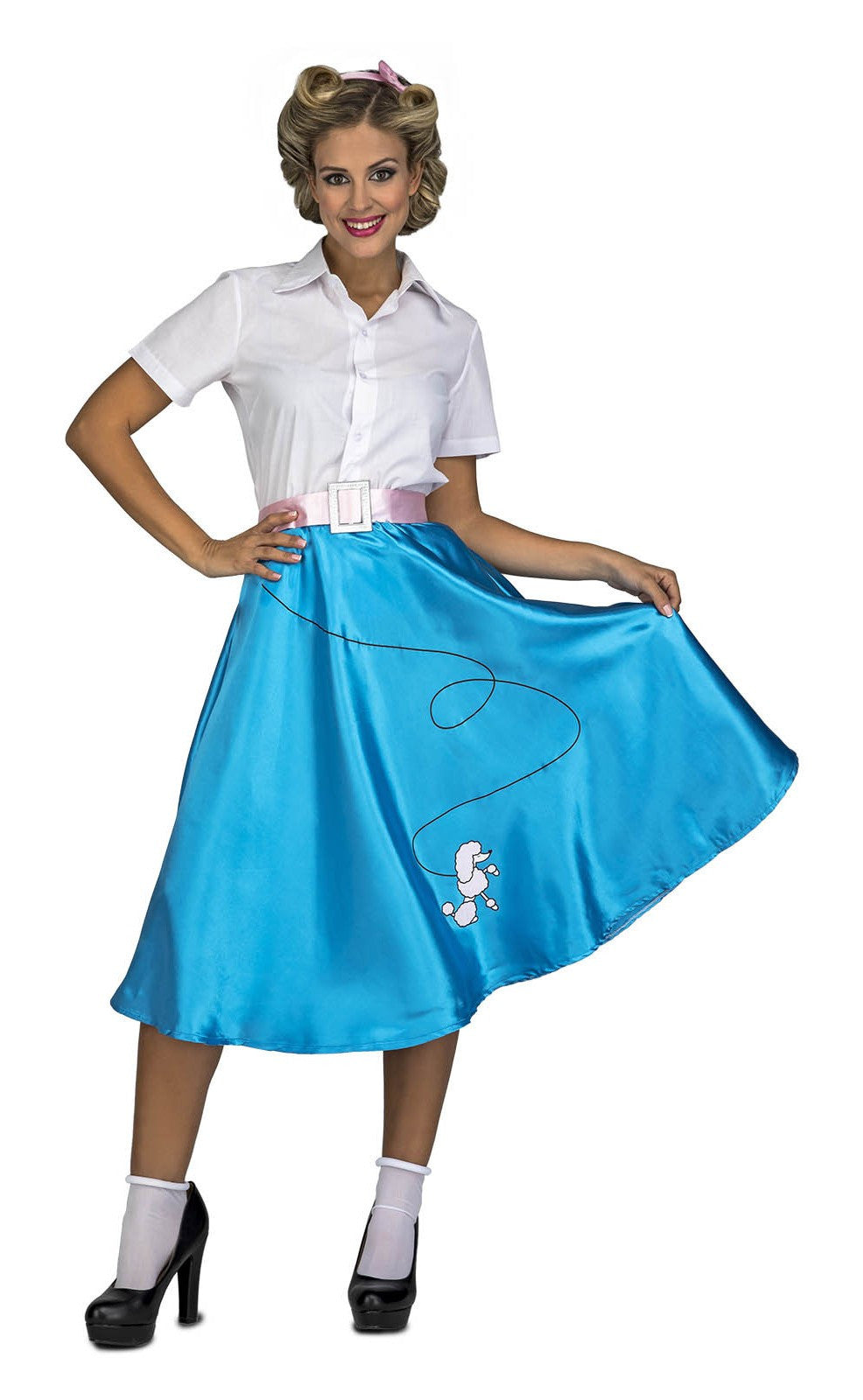 Disfraz Chica Años 50 Azul para Mujer Grease y Años 40 - 50 Viving