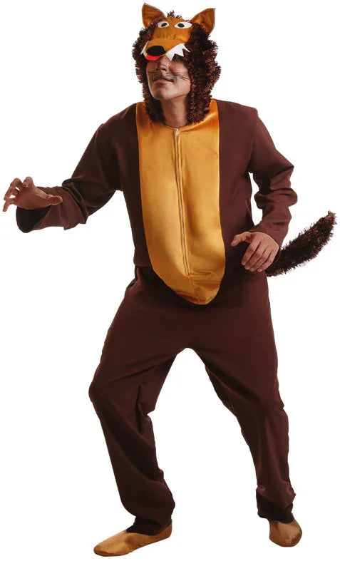 Disfraz de Lobo Marrón para Adulto Lobo El Rey del Carnaval