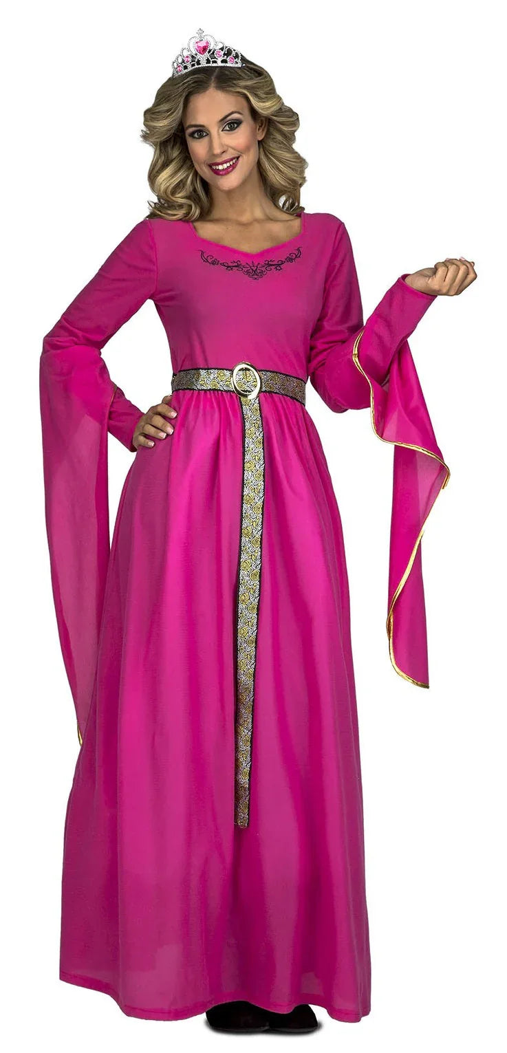 Disfraz de Reina Medieval Rosa para Mujer Reyes y Reinas Medievales Viving