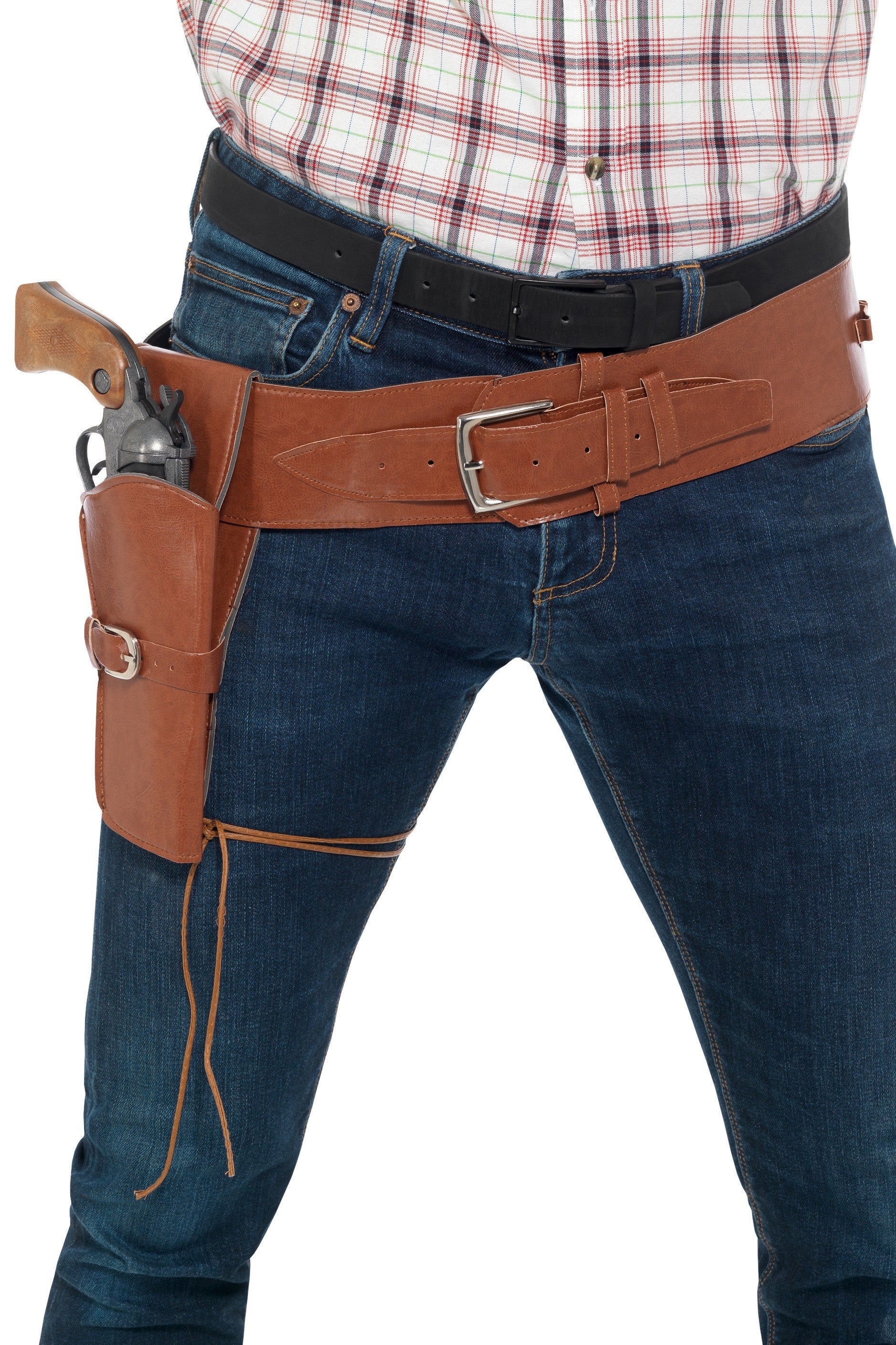 Cartuchera de Vaquero con Cinturón en Polipiel Complementos Vaqueros Smiffys