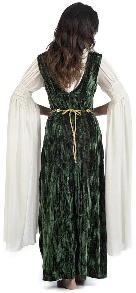 Disfraz de Dama Medieval Verde con Mangas Largas para Mujer Princesas y Damas Medievales Limit Sport