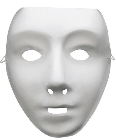 Careta Blanca Básica para Adulto Máscaras y Caretas Smiffys