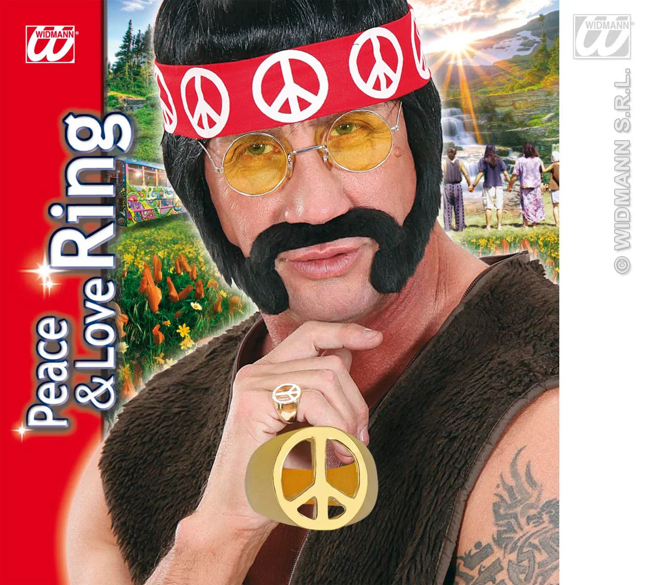 Anillo Hippie Dorado Metálico COMPLEMENTOS Widmann