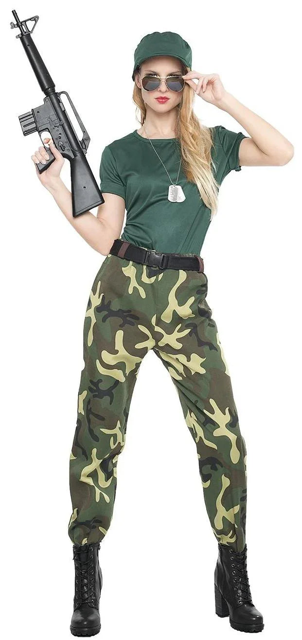 Disfraz de Militar de Camuflaje para Mujer| Comprar Online