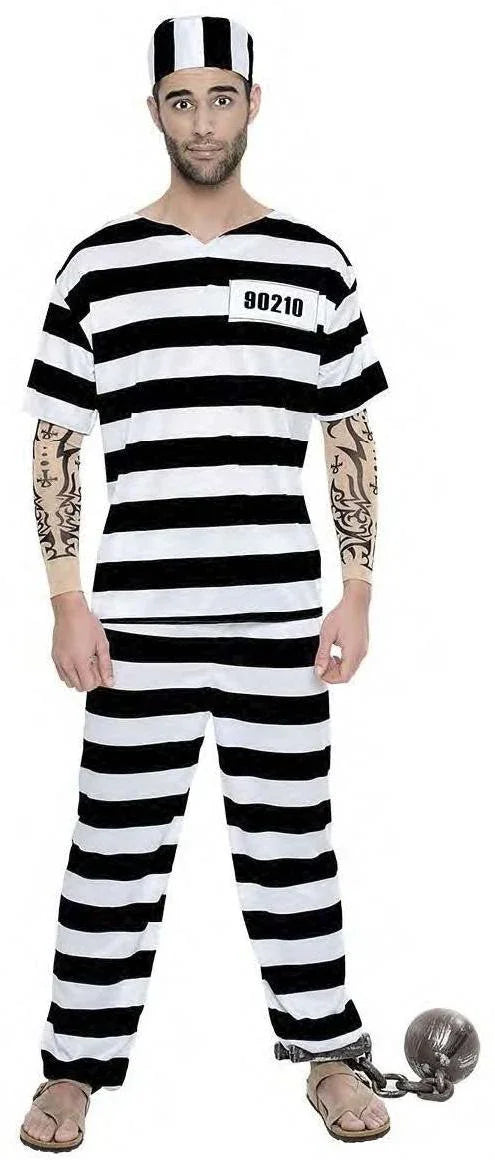 Disfraz de Preso con Tatuajes para Hombre Preso Kimokawaii