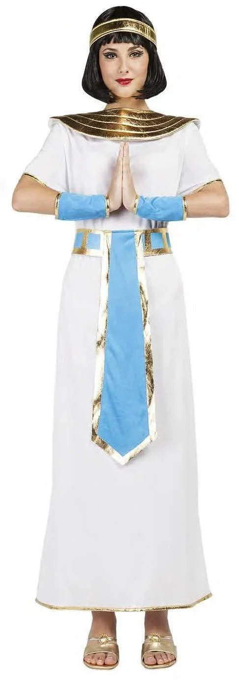 Disfraz de Cleopatra Dorado y Azul para Mujer Egipcios Kimokawaii