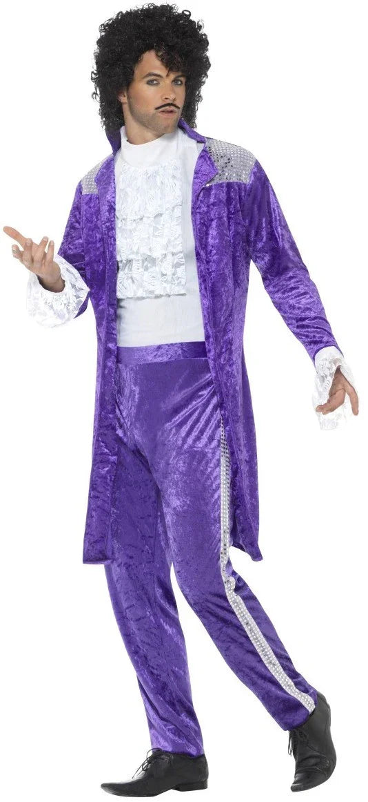 Disfraz de Prince Morado para Hombre Músicos y Cantantes Smiffys