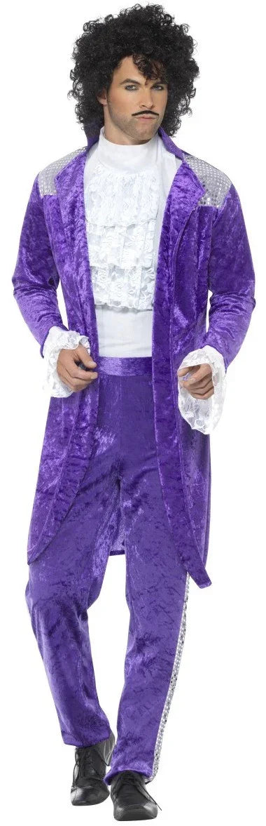 Disfraz de Prince Morado para Hombre Músicos y Cantantes Smiffys