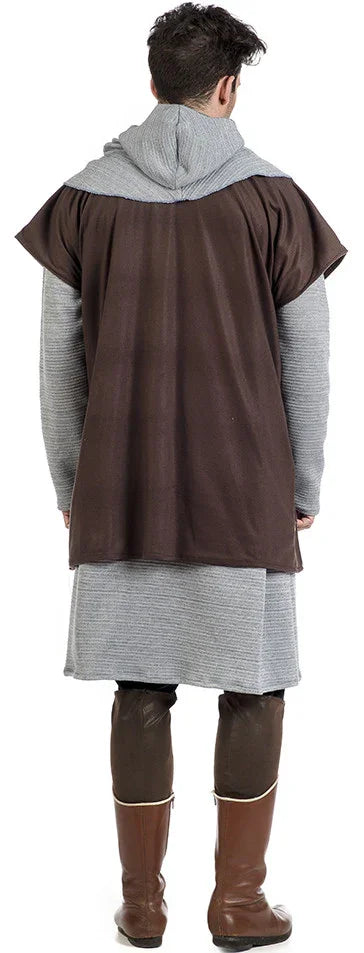 Gambesón Medieval Marrón con Tachuelas Caballeros y Cruzados Medievales Limit Sport