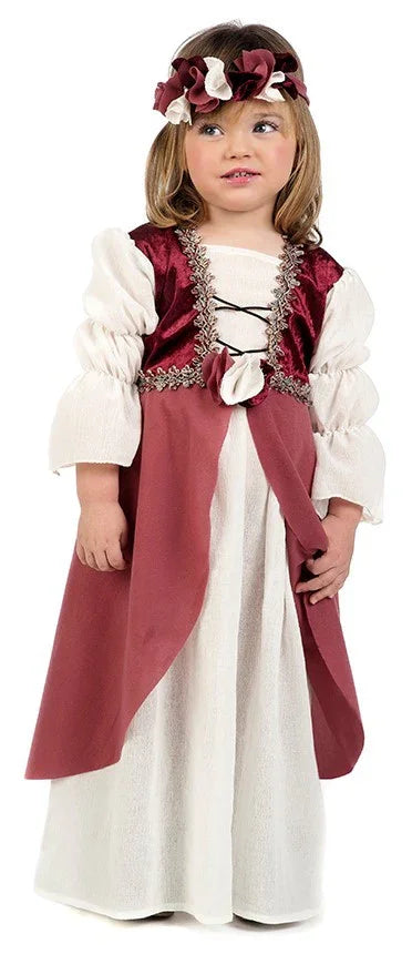 Disfraz de Clarisa Medieval Rosa para Bebé Princesas y Damas Medievales Limit Sport