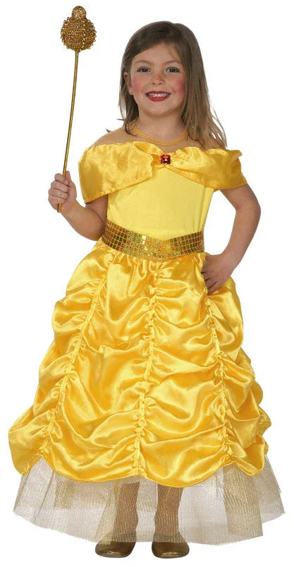 Costume Vestido Bella Para Niña Disfraz De Princesa Bella Para