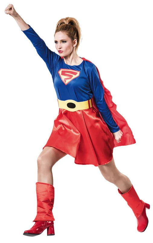 Disfraz de Super Mujer para Adulto Superman y Supergirl El Rey del Carnaval