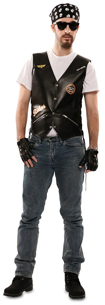 Kit de Disfraz de Motero para Adulto Complementos Rockeros y Moteros EuroCarnavales