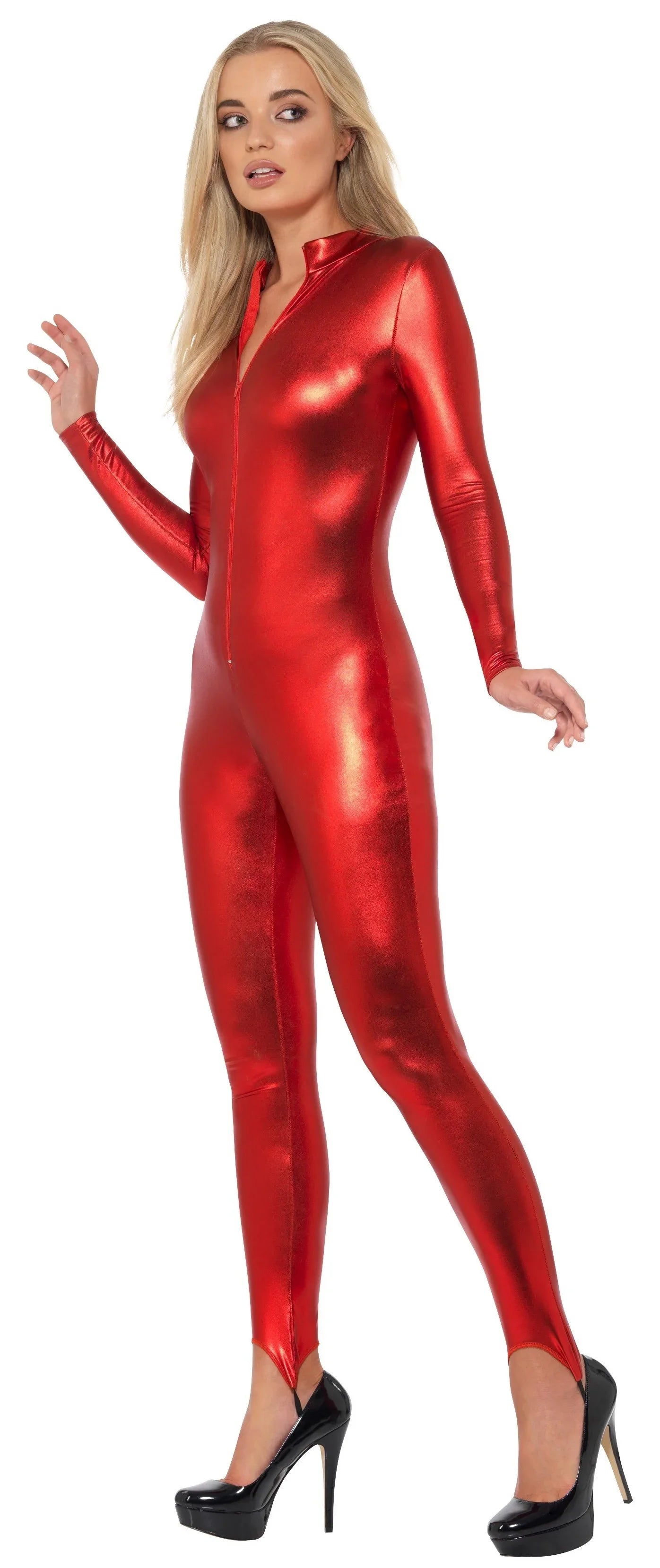 Malla Roja Metalizada para Mujer Mallas y Maillots Smiffys