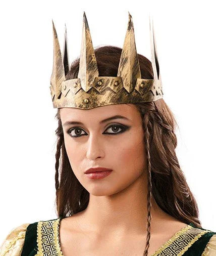 Corona de Reina Medieval Dorada Coronas y Tiaras EuroCarnavales