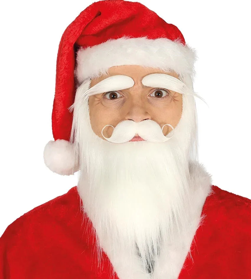 Barba Blanca con Bigote y Cejas de Papá Noel Papa Noel y Mama Noel Guirca