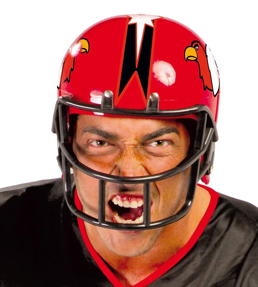 Casco Duro de Fútbol Americano Negro o Rojo Accesorios para la Cabeza Guirca