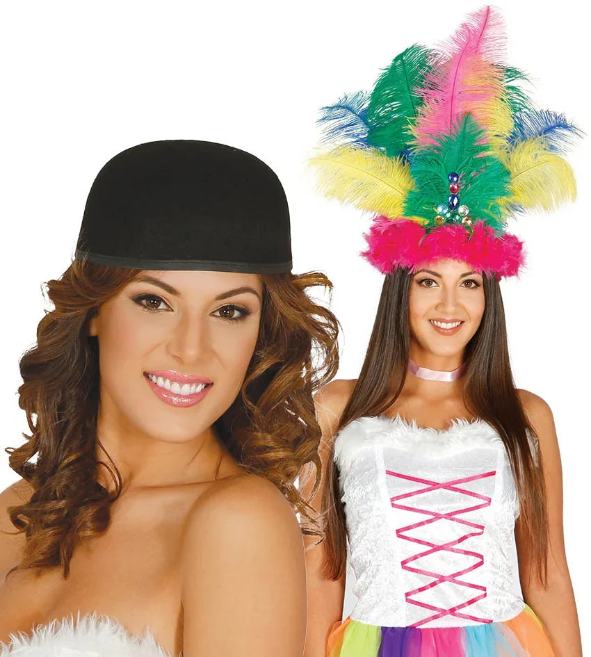 Casquete Negro de Fieltro para Decorar Sombreros y Gorros Guirca