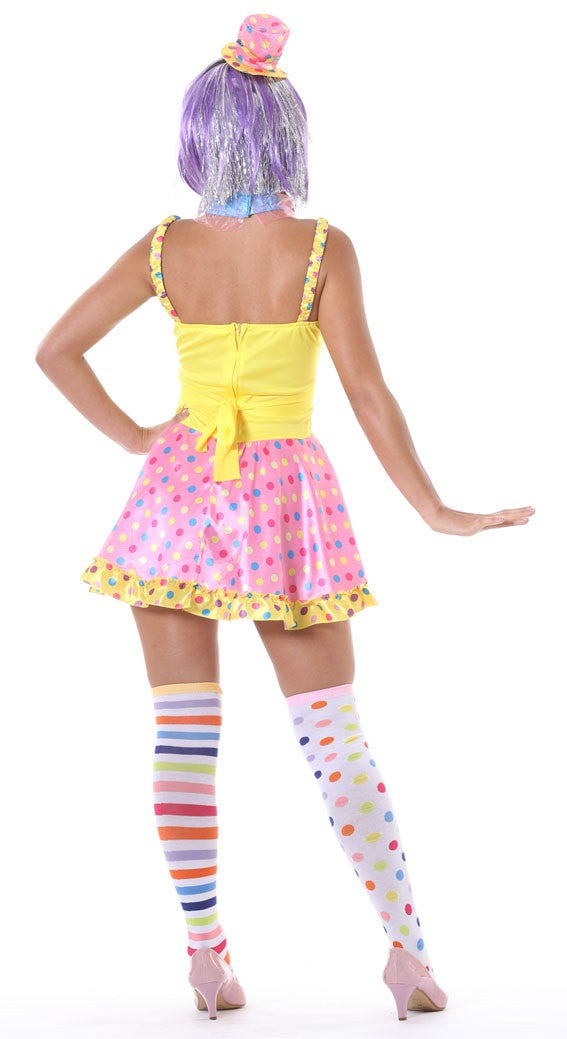Disfraz de Payasa con Mini Chistera para Mujer Payaso Guirca