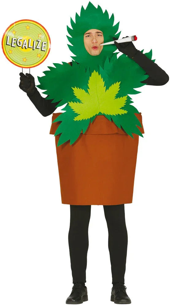Disfraz de Planta de Marihuana para adulto Despedidas Soltero/a Guirca