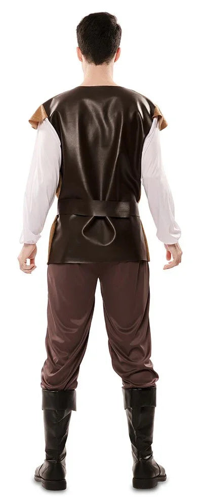 Disfraz de Mesonero Medieval Marrón para Hombre Campesinos y Posaderos Medievales EuroCarnavales