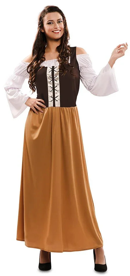 Disfraz de Mesonera Medieval Marrón para Mujer Taberneras y Campesinas Medievales EuroCarnavales