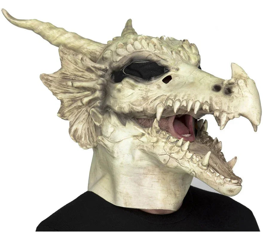 Máscara de Calavera de Dragón con Mandíbula Móvil Dragón y Dinosaurio Viving