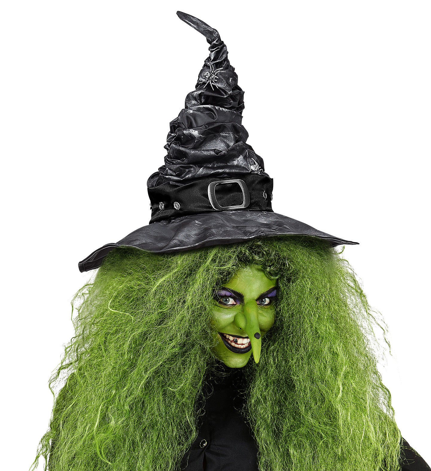 Sombrero de Bruja con Arañas Efecto Envejecido Brujas Widmann