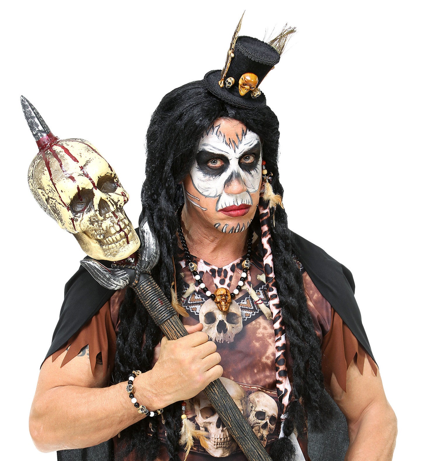 Set de Accesorios Vudú Hechicero Complementos Halloween Widmann