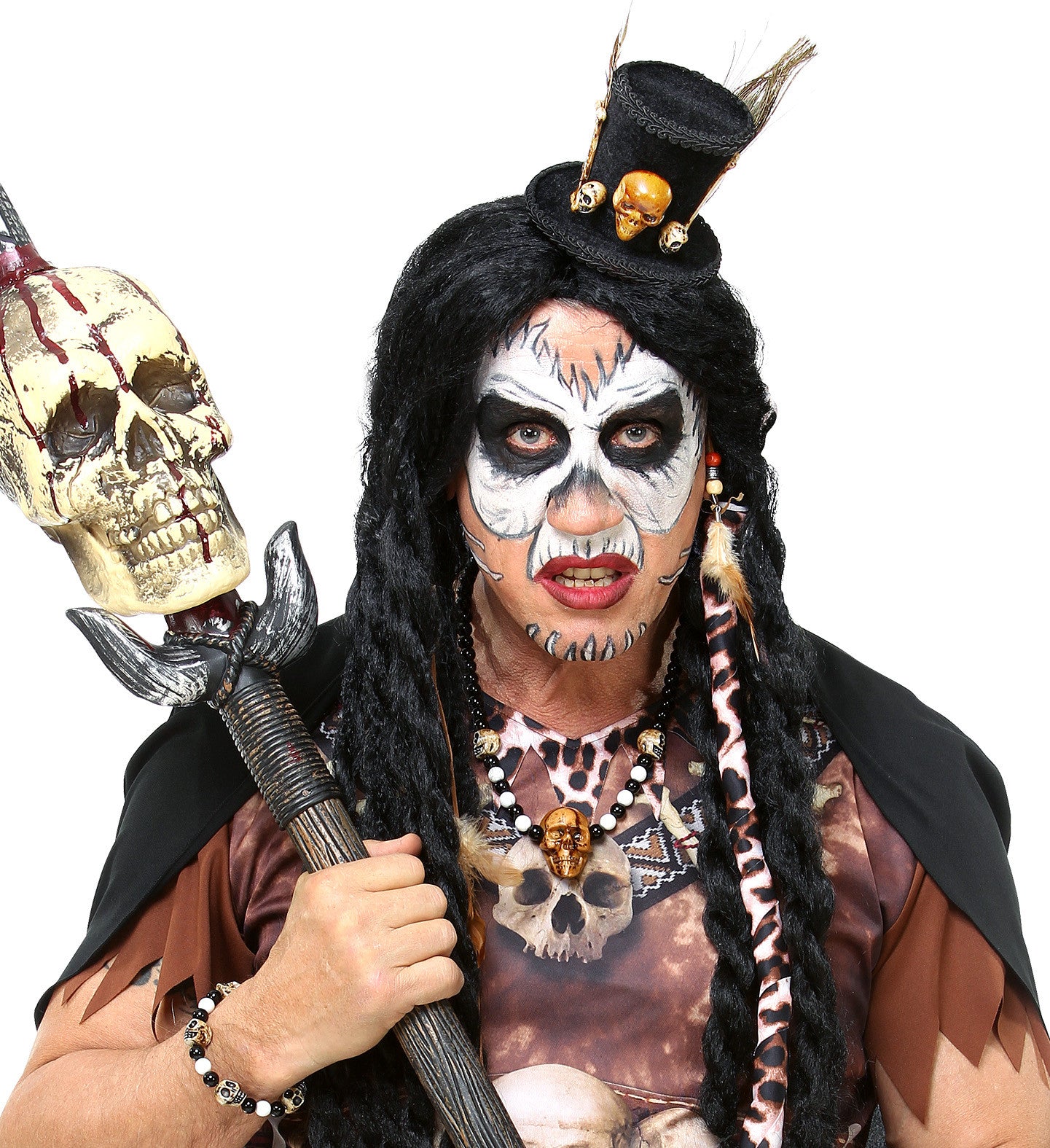 Set de Accesorios Vudú Hechicero Complementos Halloween Widmann
