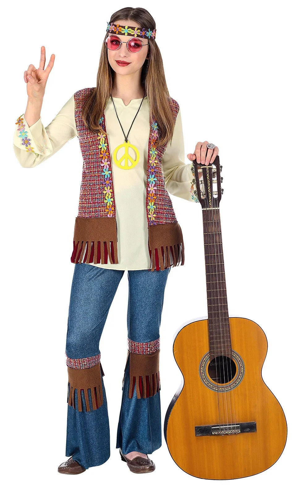 Disfraz de Hippie Años 60 para Niña Comprar Online