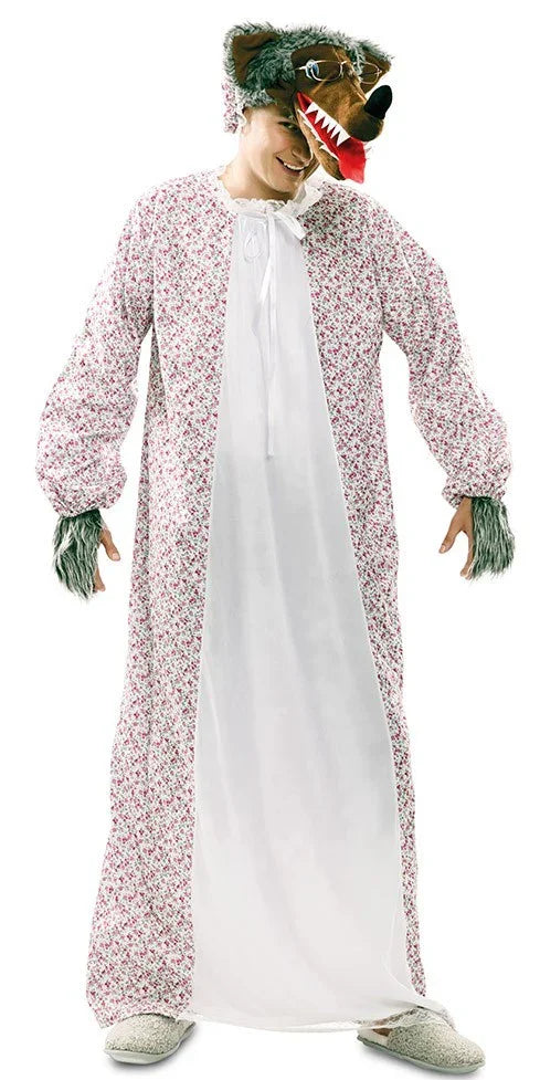 Disfraz de Lobo Vestido de Abuela para Adulto Caperucita Roja EuroCarnavales