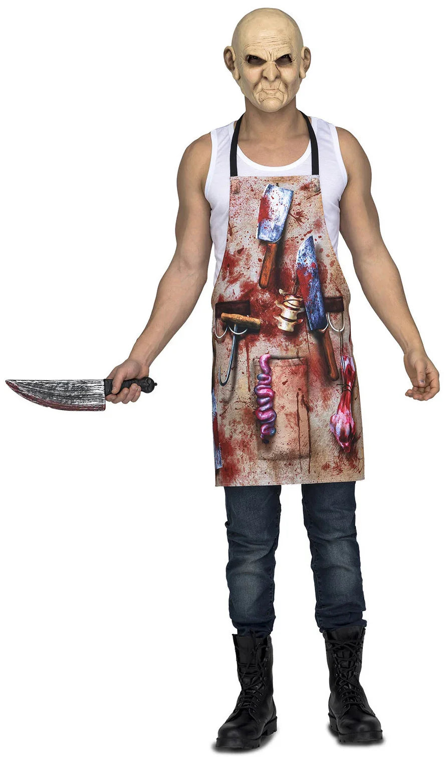 Delantal de Carnicero Asesino Accesorios Halloween Viving