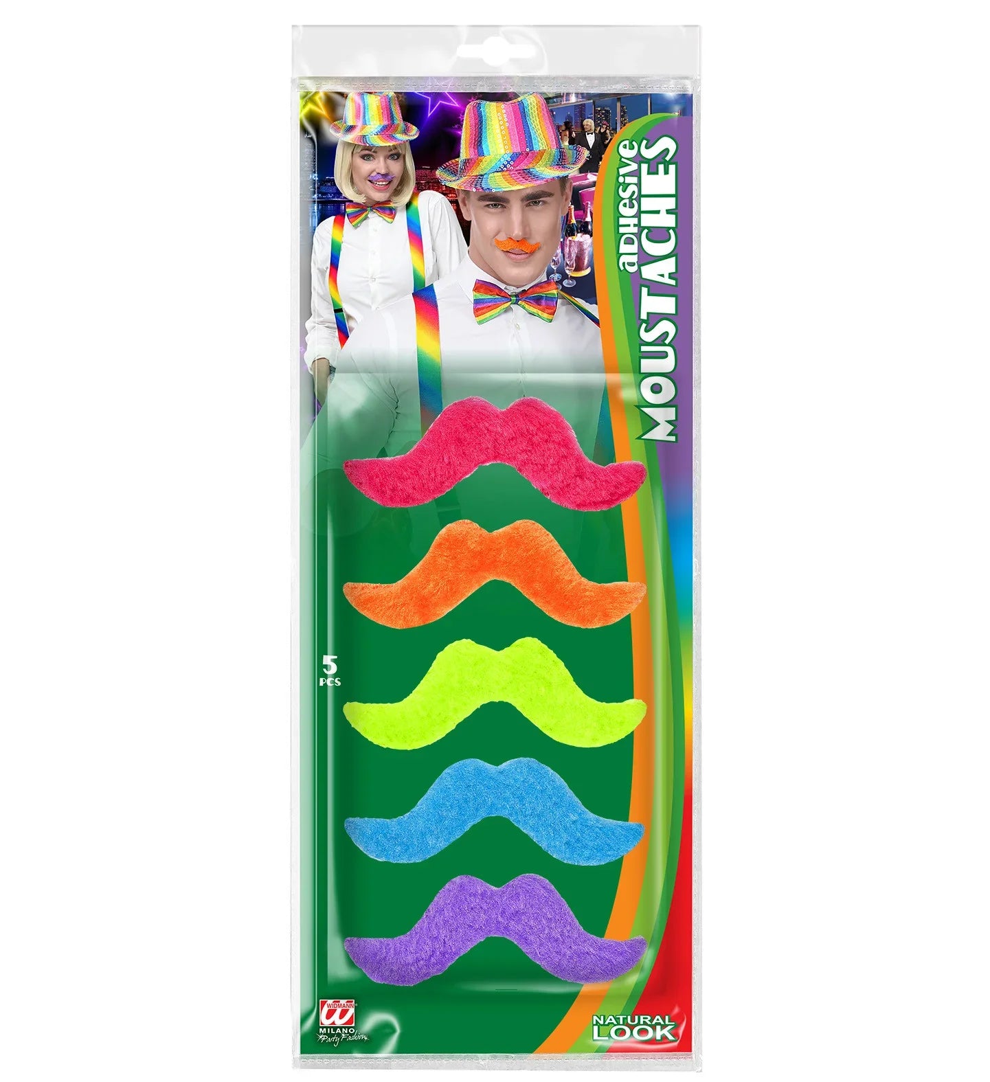 Set de Bigotes de Colores Barbas y Bigotes Widmann