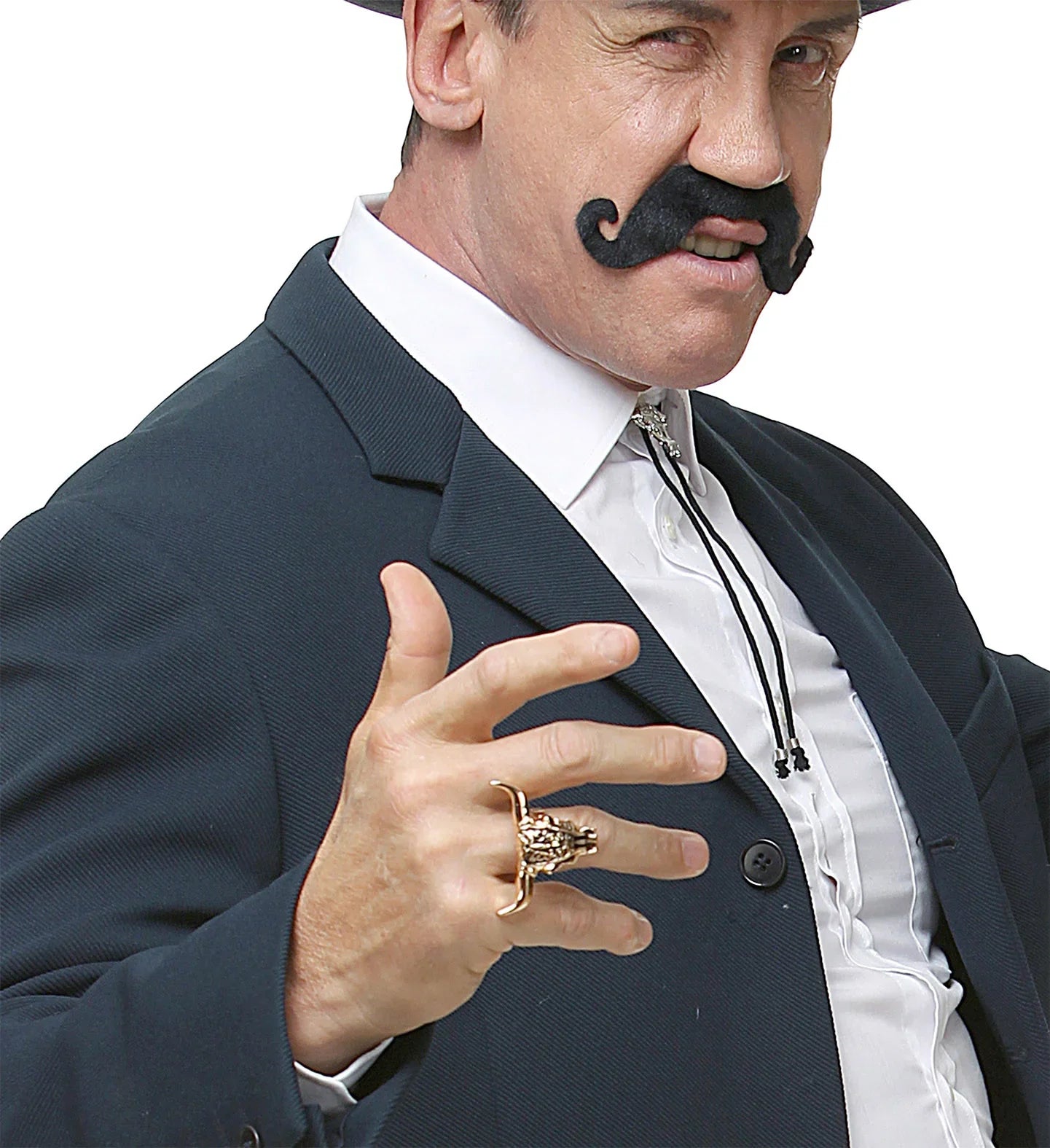 Anillo de Calavera de Búfalo Dorado Joyas y Bisutería Widmann