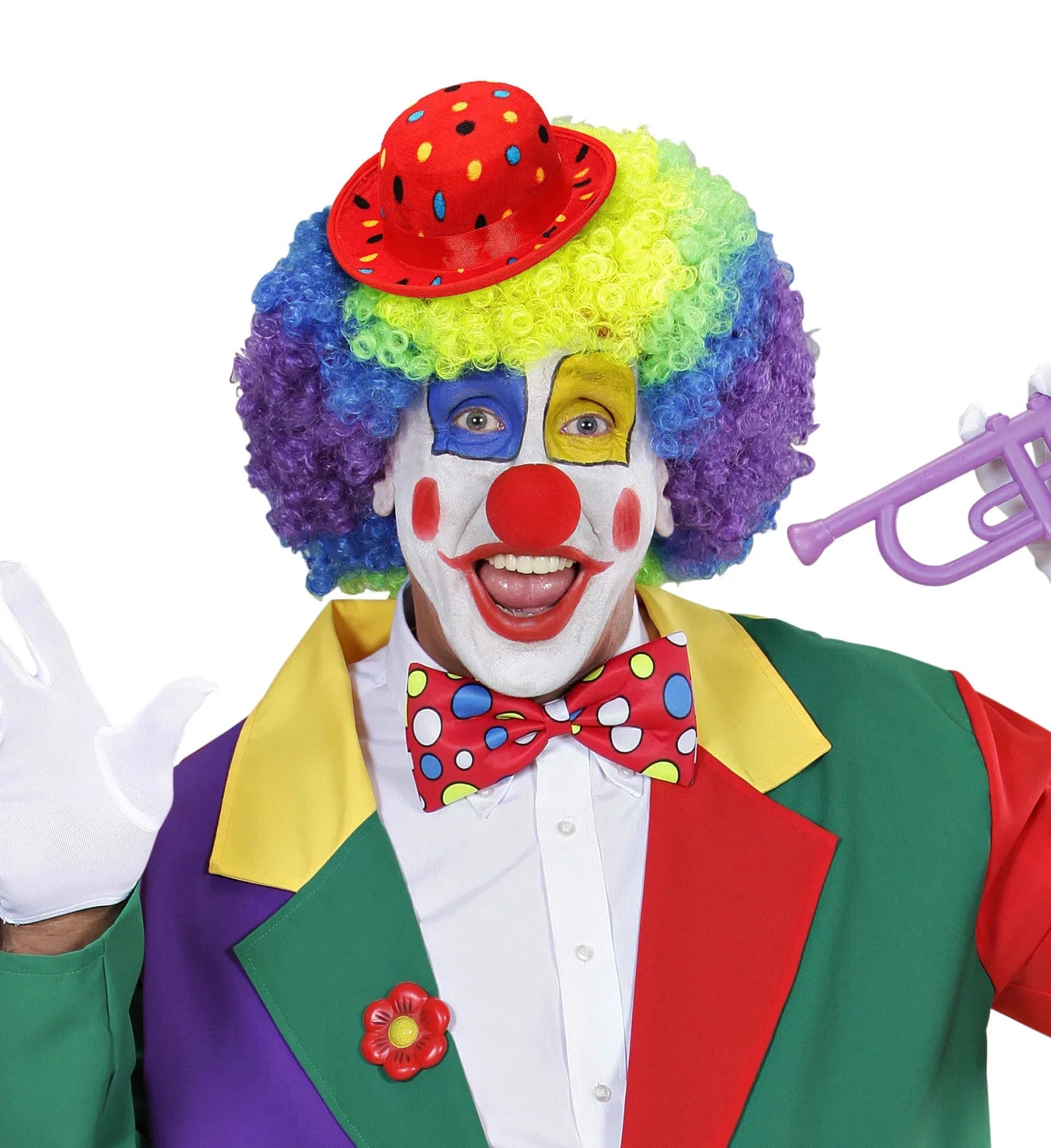 Mini Bombín de Payaso Rojo con Lunares Complementos Payasos Widmann