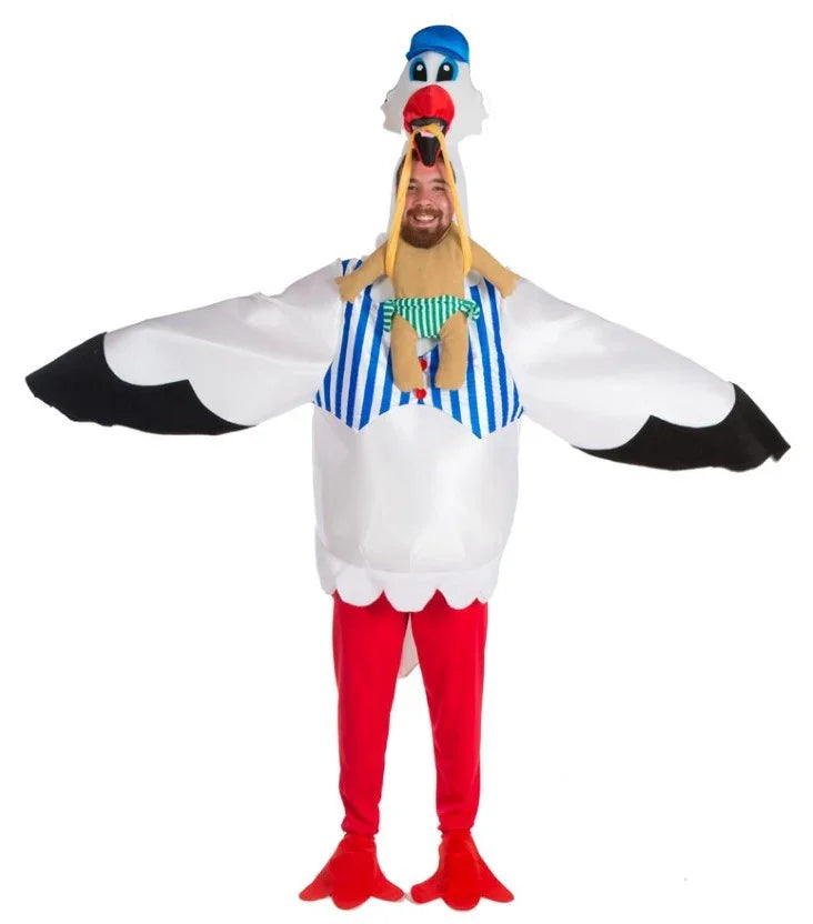 Disfraz de Cigüeña con Bebé para Hombre Disfraces Originales Nines