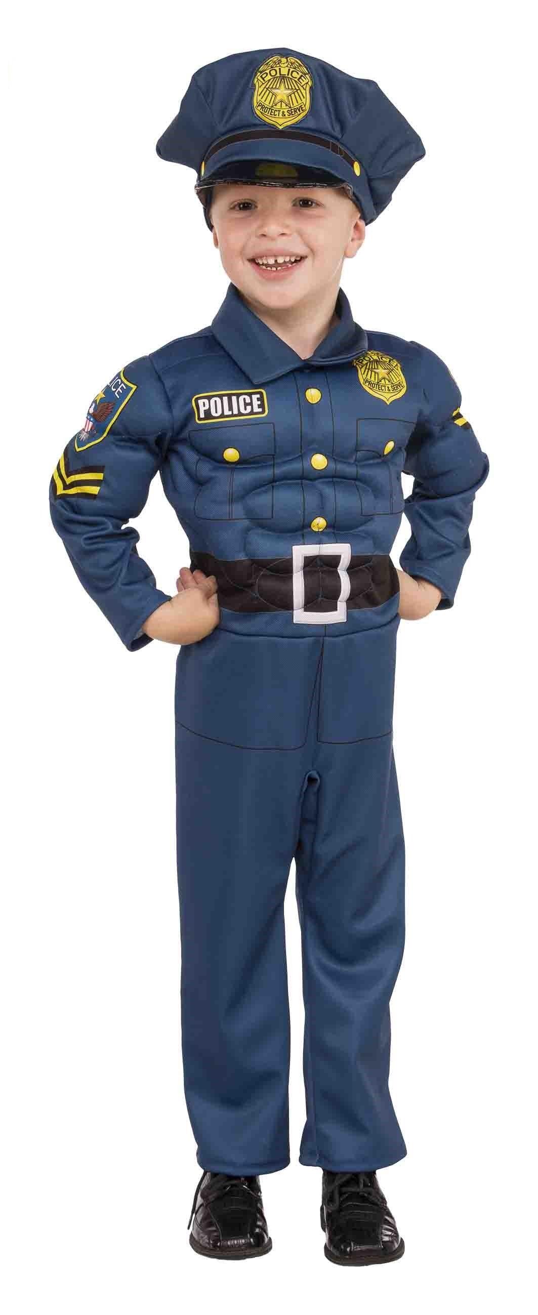 Disfraz de Policía Musculoso para Niño Policía Rubies
