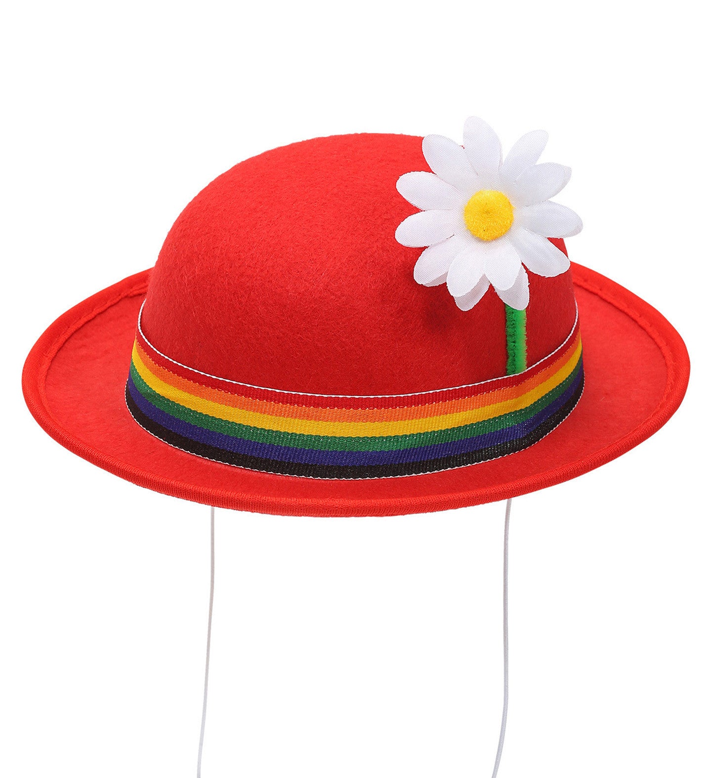 Mini Bombín de Payaso Rojo con Flor Complementos Payasos Widmann