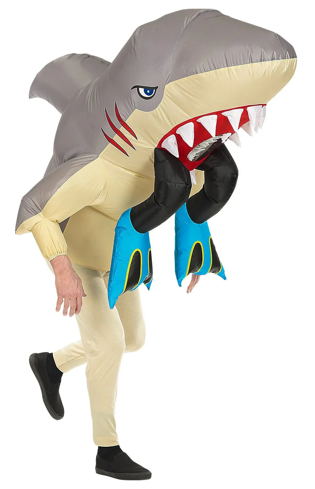 Disfraz de Tiburón Atacando a Buceador Hinchable Tiburón Widmann