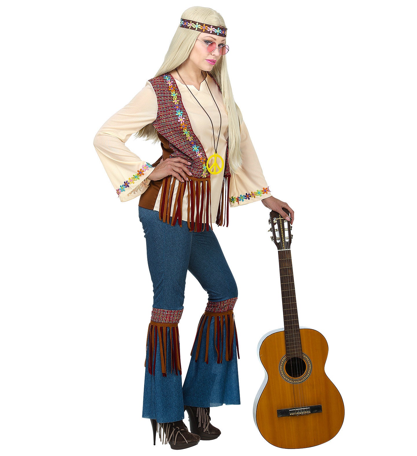 Disfraz de Hippie Años 60 para Mujer Hippie Widmann