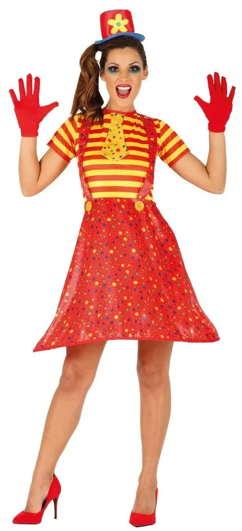 Disfraz de Payasa Roja y Amarilla para Mujer Payaso Guirca