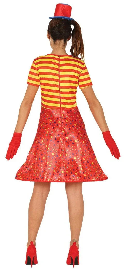 Disfraz de Payasa Roja y Amarilla para Mujer Payaso Guirca