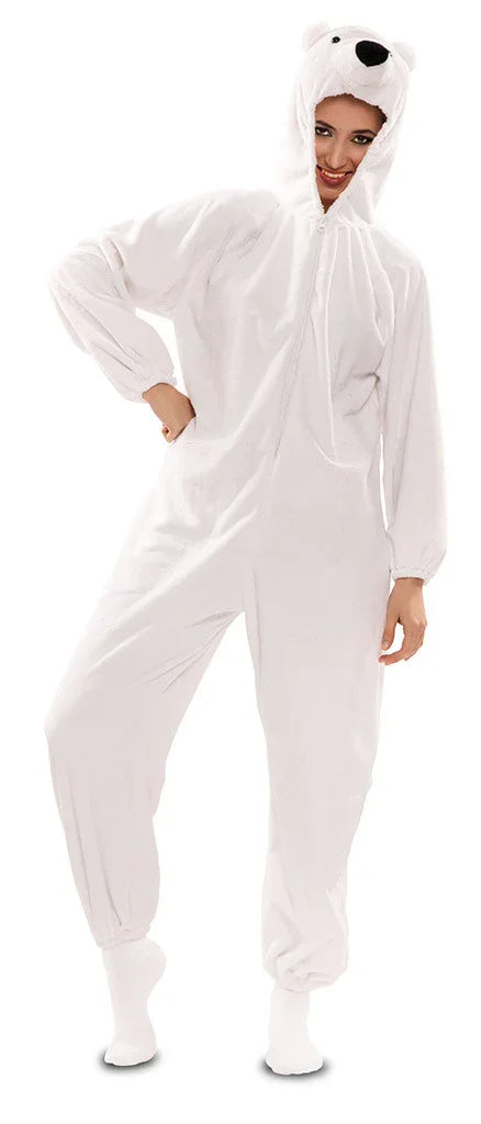 Disfraz de Oso Polar de Peluche para Adulto Oso Pardo, Panda y Polar EuroCarnavales