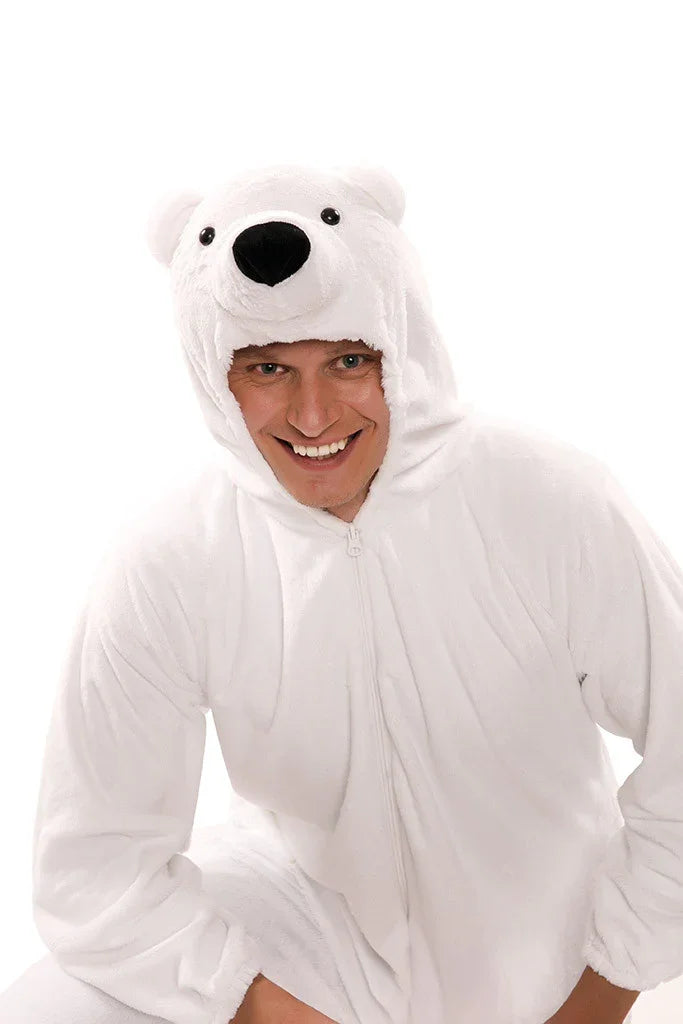 Disfraz de Oso Polar de Peluche para Adulto Oso Pardo, Panda y Polar EuroCarnavales