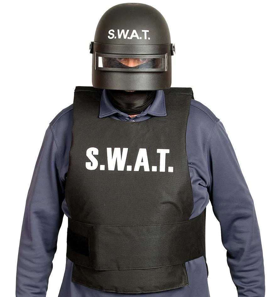 Casco de Policía Antidisturbios SWAT para Adulto Complementos Polis y Presos Guirca