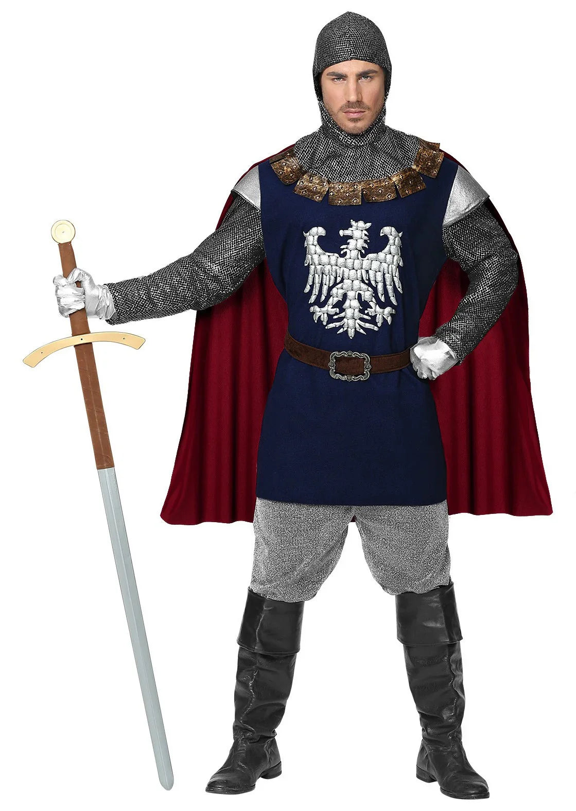 Disfraz de Caballero Medieval Azul para Hombre Caballeros y Cruzados Medievales Widmann